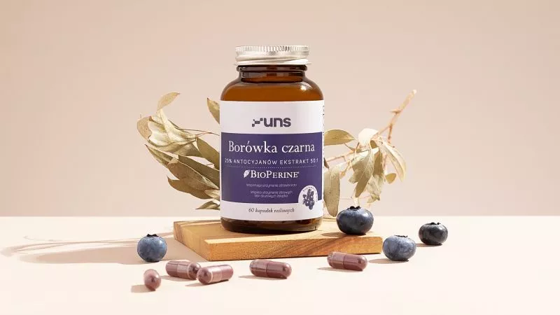 UNS BORÓWKA CZARNA + BIOPERINE
