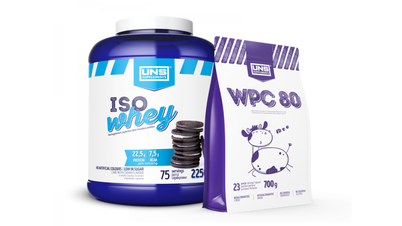 UNS ISO WHEY 2250 g + UNS WPC 80 700 g