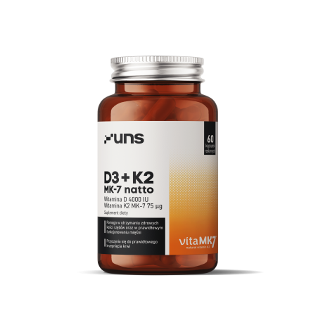 UNS D3 K2 MK7 Z NATTO 60 vege kaps. UNS D3 K2 MK7 Z NATTO 60 vege kaps.