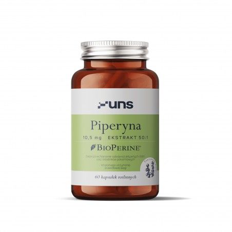 UNS PIPERYNA BIOPERINE 60 vege kaps. UNS PIPERYNA BIOPERINE 60 vege kaps.