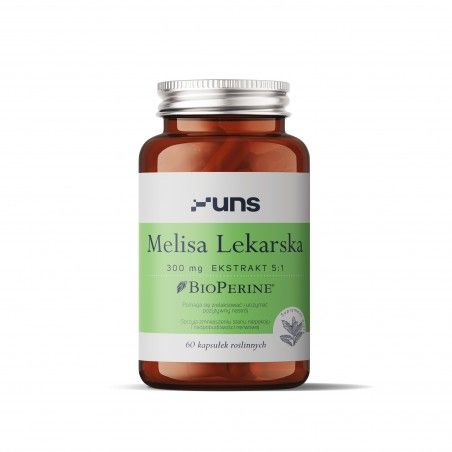UNS MELISA LEKARSKA + BIOPERINE 60 vege kaps. UNS MELISA LEKARSKA + BIOPERINE 60 vege kaps.
